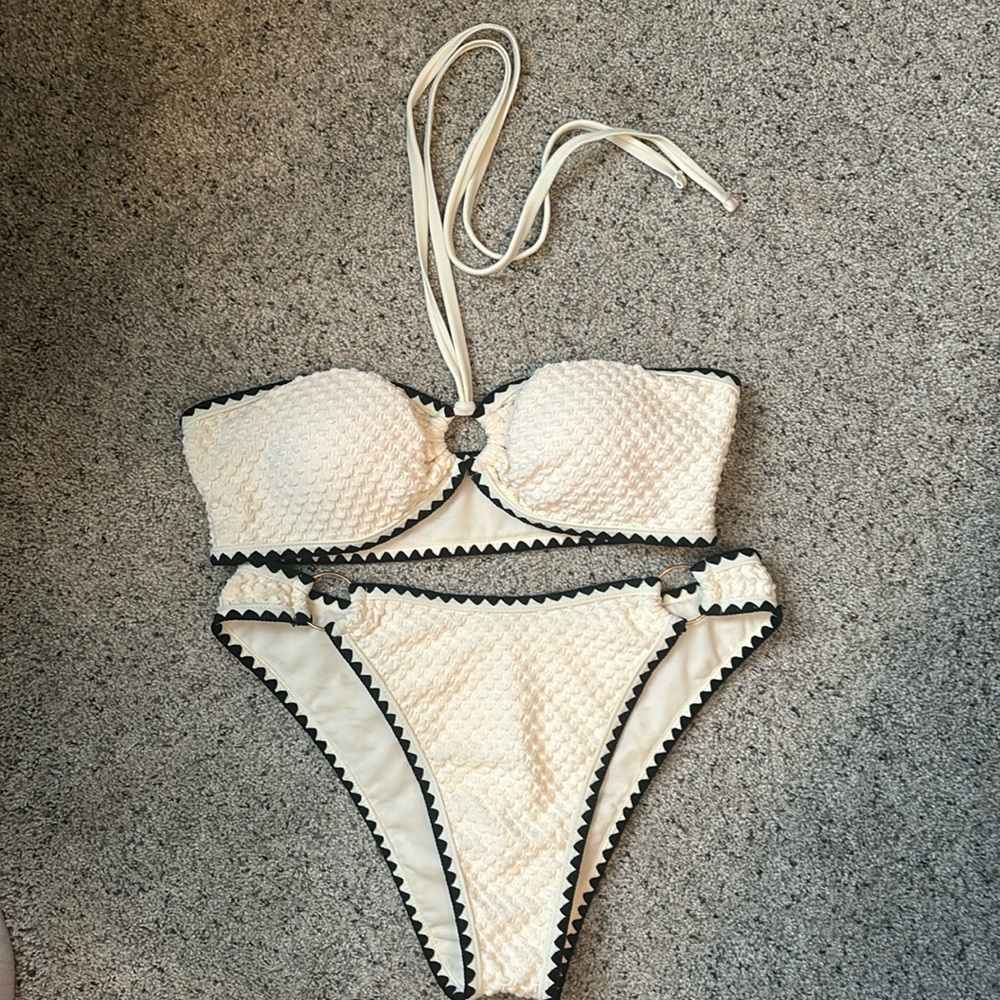 White and Black Bikini